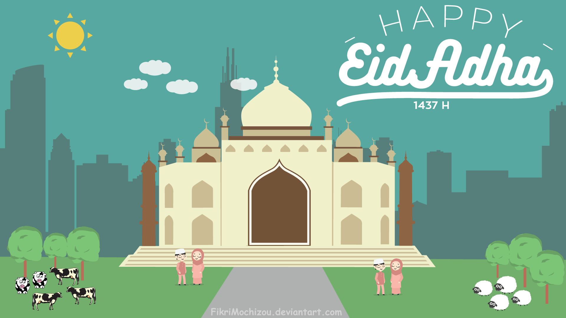 Happy Eid-ul-Azha ( Muslim festival ) by Muhammad FIkri