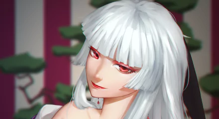 white hair red eyes Anime Kyousogiga HD Desktop Wallpaper | Background Image