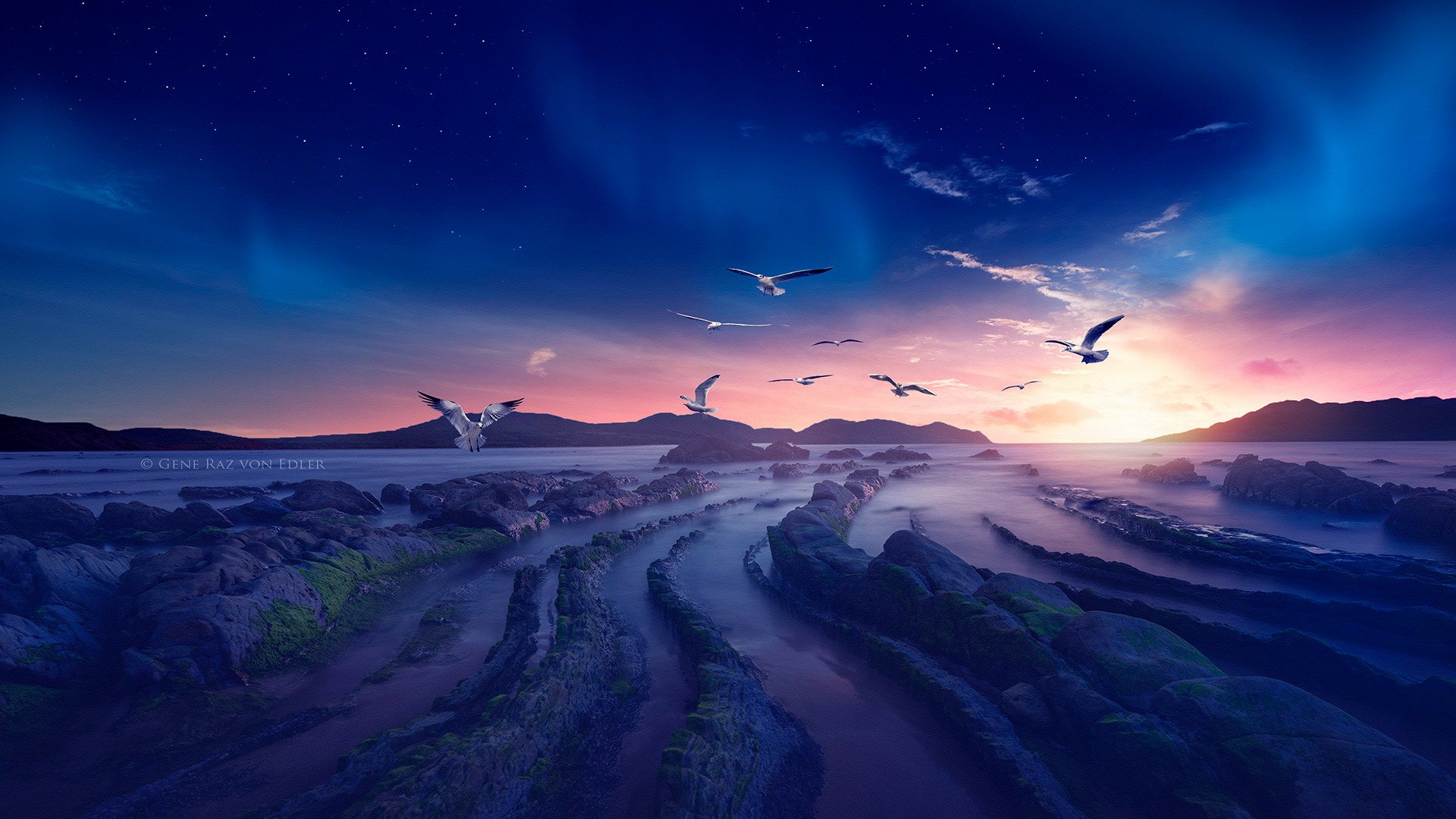 奇幻风景高清壁纸 桌面背景 19x1080