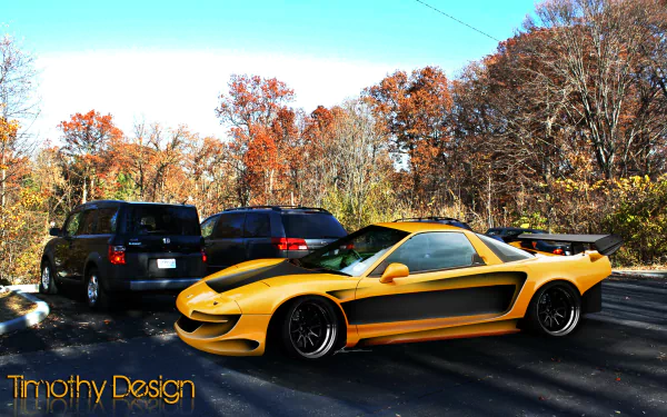 yellow car vehicle Honda NSX HD Desktop Wallpaper | Background Image