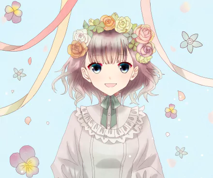 black eyes short hair brown hair Anime Original HD Desktop Wallpaper | Background Image