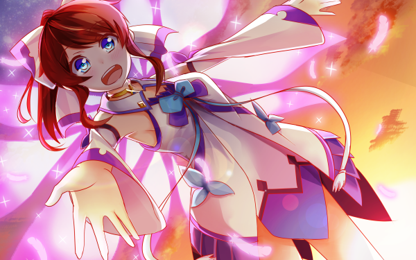 Anime Original Fairy Wings Red Hair Blue Eyes Wikiba Asia's Mascot HD Wallpaper | Background Image