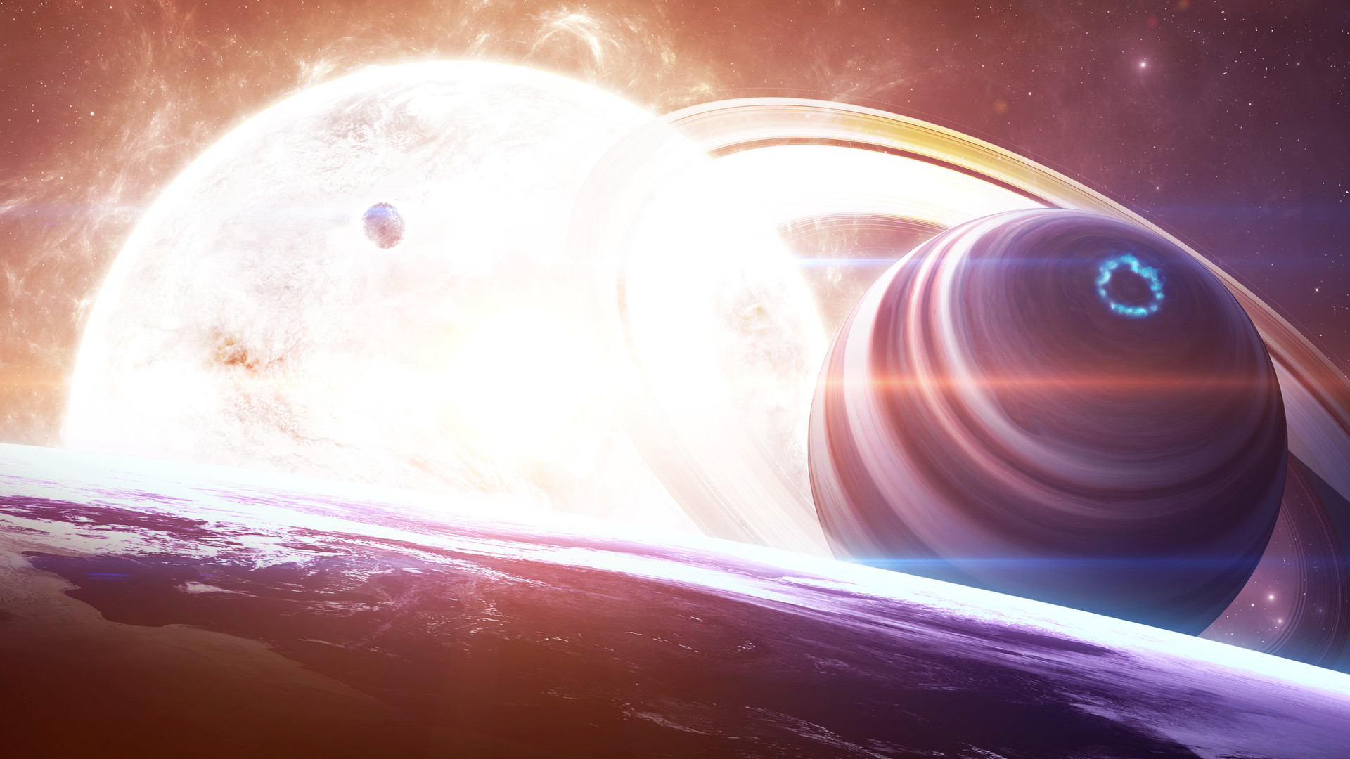 Download Sci Fi Planetscape HD Wallpaper by Vadim Sadovski