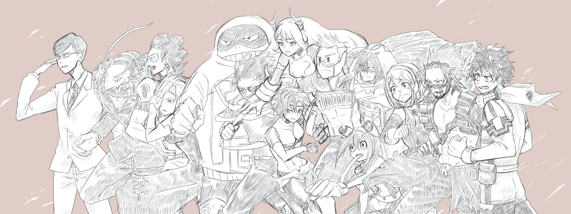 Download Ryuko Tatsuma Ken Takagi Taishiro Toyomitsu Sir Nighteye Juso Moashi Kaoruko Awata Tamaki Amajiki Nejire Hado Shouta Aizawa Mirio Togata Tsuyu Asui Ochaco Uraraka Eijiro Kirishima Izuku Midoriya Anime My Hero Academia HD Wallpaper by 猫眉