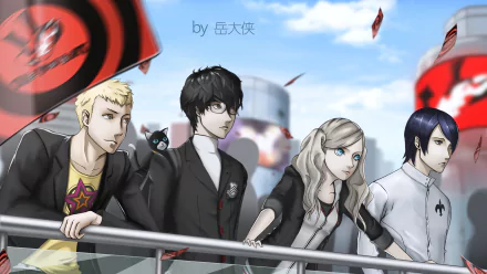 Ann Takamaki Joker (Persona) Anime Persona 5: The Animation HD Desktop Wallpaper | Background Image