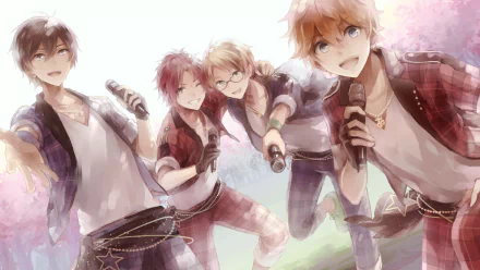 Makoto Yuki Mao Isara Hokuto Hidaka Subaru Akehoshi Ensemble Stars! video game HD Desktop Wallpaper | Background Image