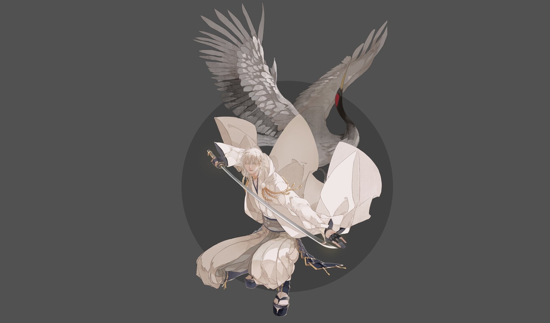 Download Tsurumaru Kuninaga Anime Touken Ranbu HD Wallpaper