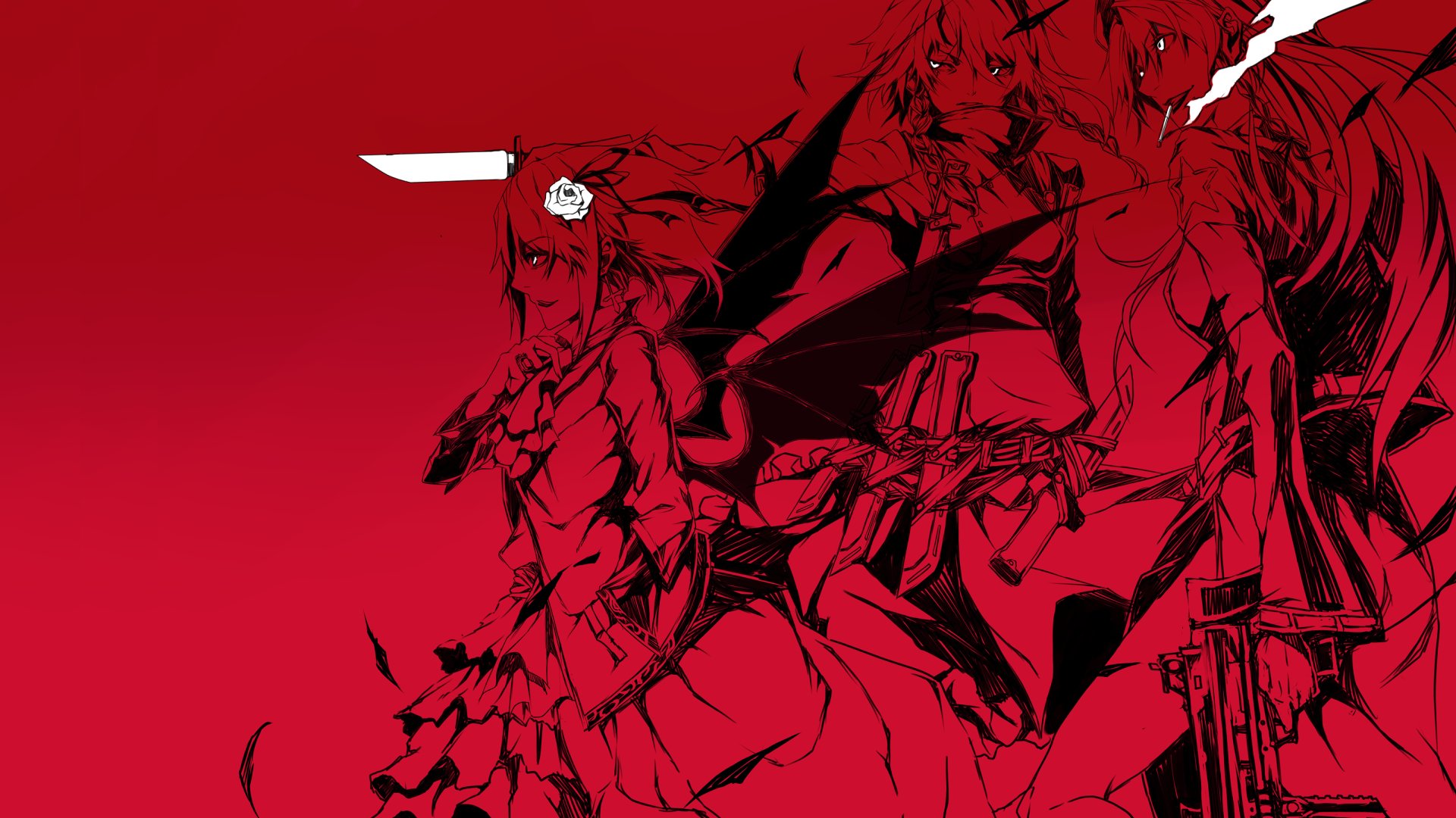 Download Remilia Scarlet Sakuya Izayoi Hong Meiling Anime Touhou HD Wallpaper