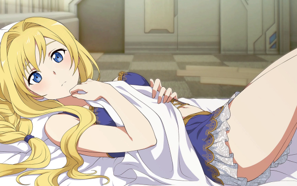 Anime Sword Art Online: Alicization Sword Art Online Alice Zuberg Blondinen Blue Eyes Gesicht Braid HD Wallpaper | Hintergrund