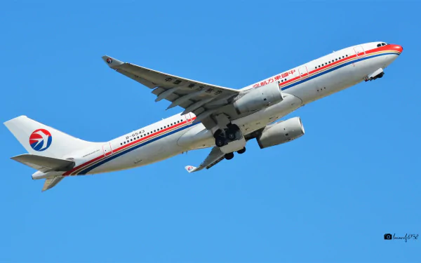  B-6543 China Eastern Airlines Airbus A330-243 Over Sydney Airport