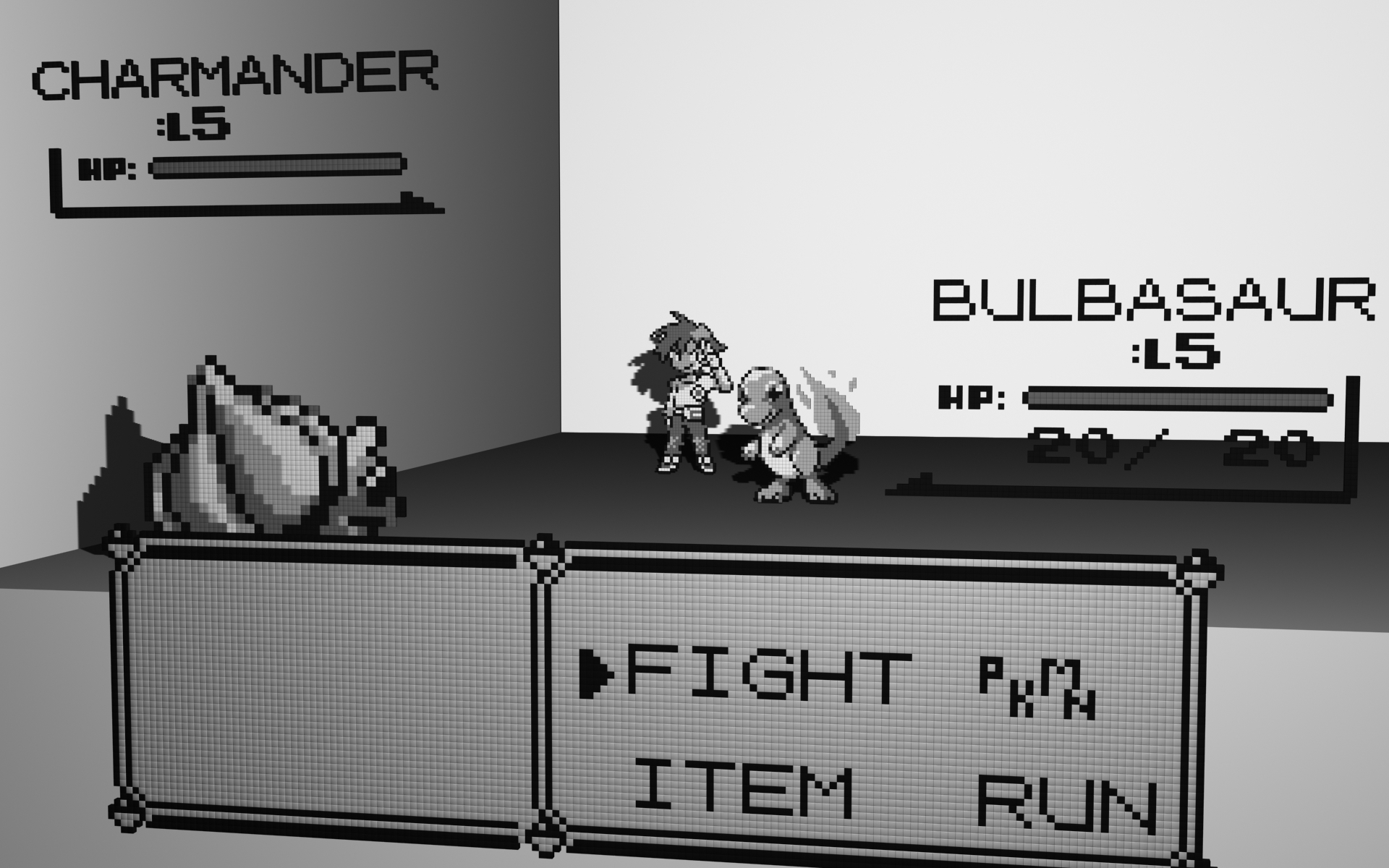 Hd desktop wallpaper featuring Bulbasaur and Charmander from Pokemon Black and White.