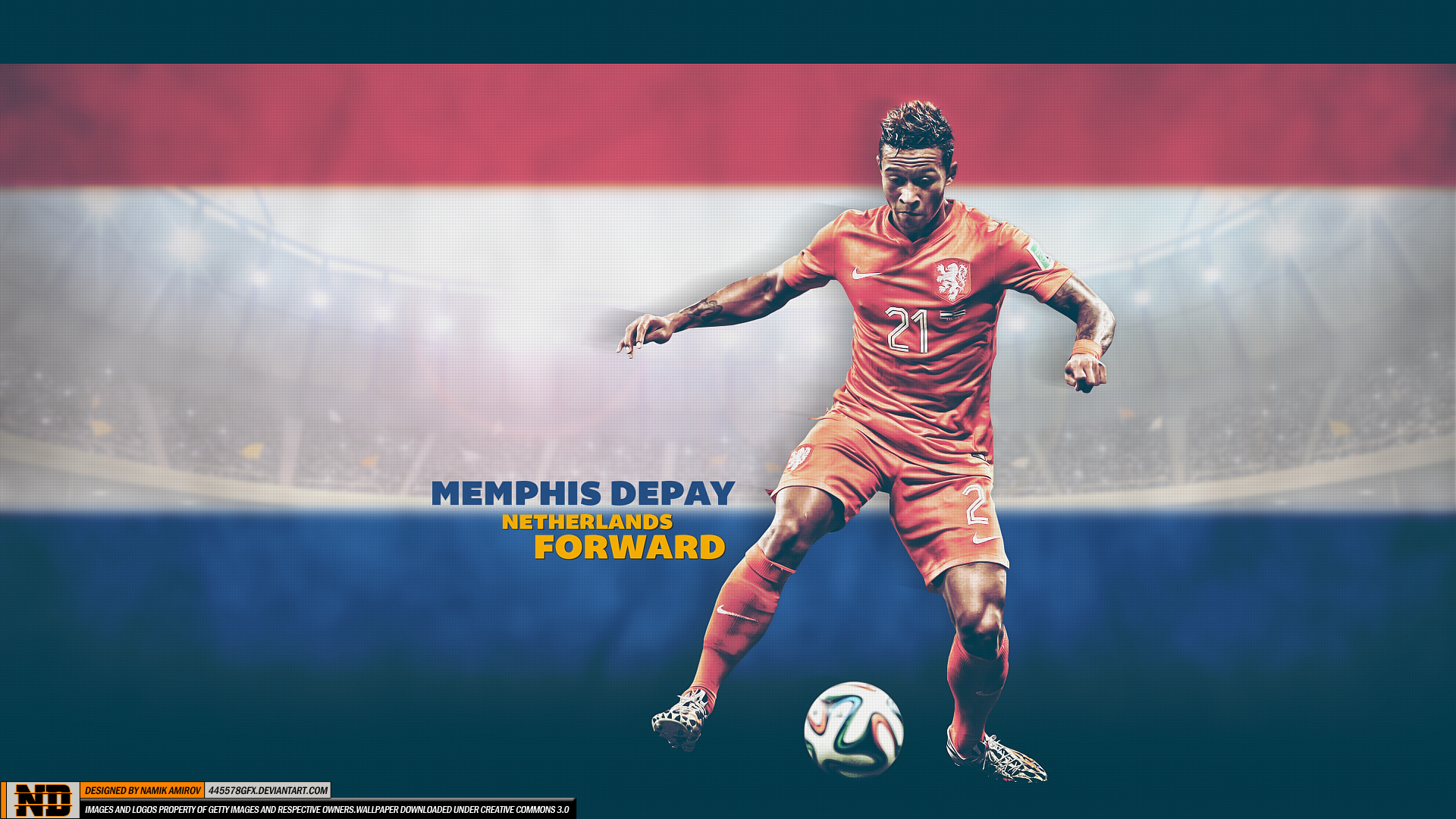 Memphis Depay - Netherlands HD Wallpaper | Background ...