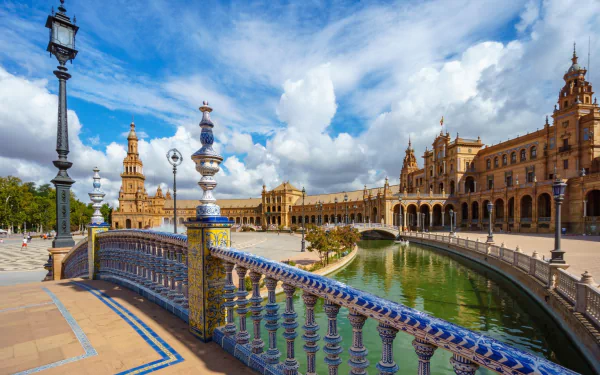 Seville man made Plaza de España HD Desktop Wallpaper | Background Image