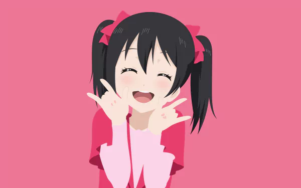 twintails black hair smile Nico Yazawa Anime Love Live! HD Desktop Wallpaper | Background Image