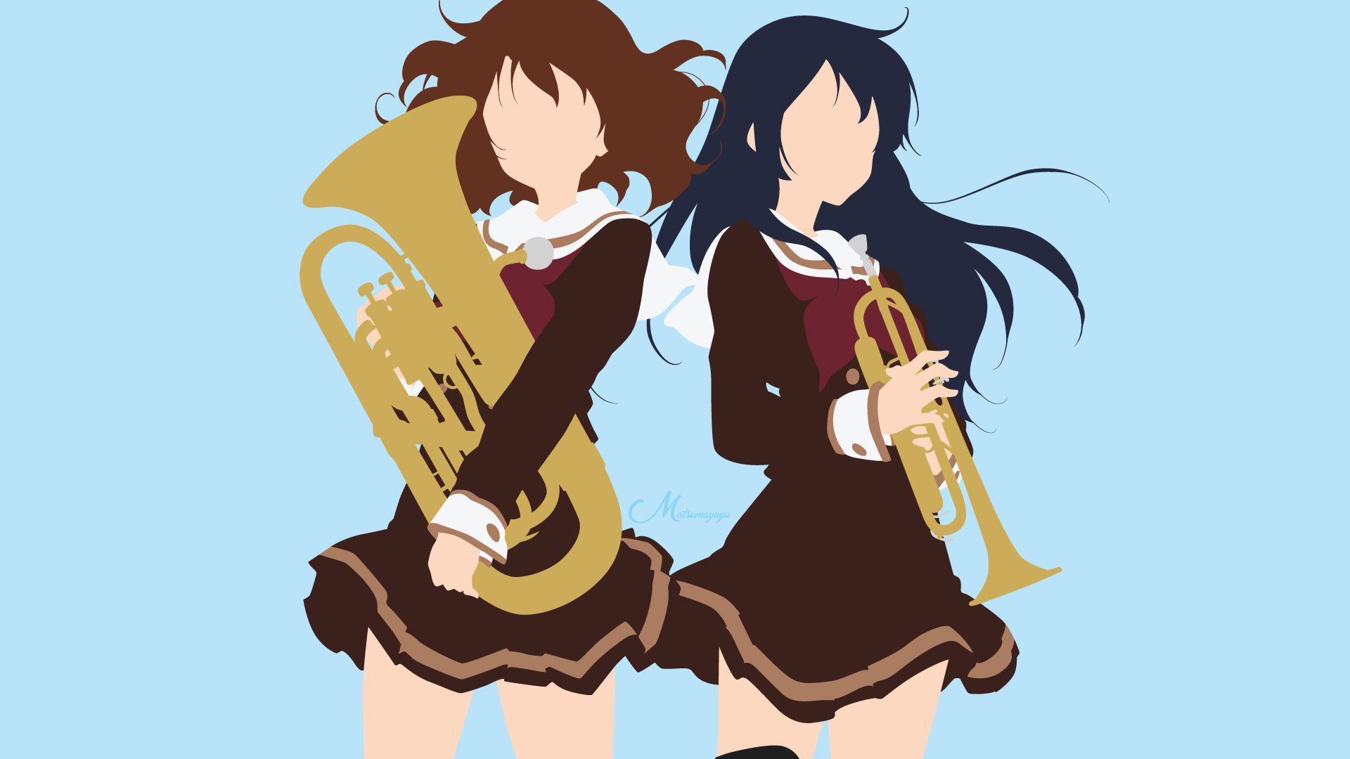 Download Kumiko Oumae Reina Kousaka Anime Sound Euphonium Hd Wallpaper By Matsumayu