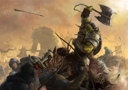 Warhammer Age of Sigmar warrior orc battle video game Warhammer HD Desktop Wallpaper | Background Image