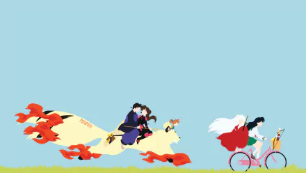 Sango (InuYasha) Miroku (InuYasha) Shippō (InuYasha) InuYasha (Character) Kagome Higurashi Anime InuYasha HD Desktop Wallpaper | Background Image