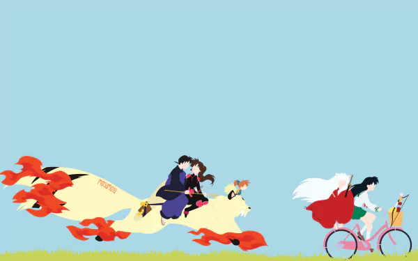 Sango (InuYasha) Miroku (InuYasha) Shippō (InuYasha) InuYasha (Character) Kagome Higurashi Anime InuYasha HD Desktop Wallpaper | Background Image