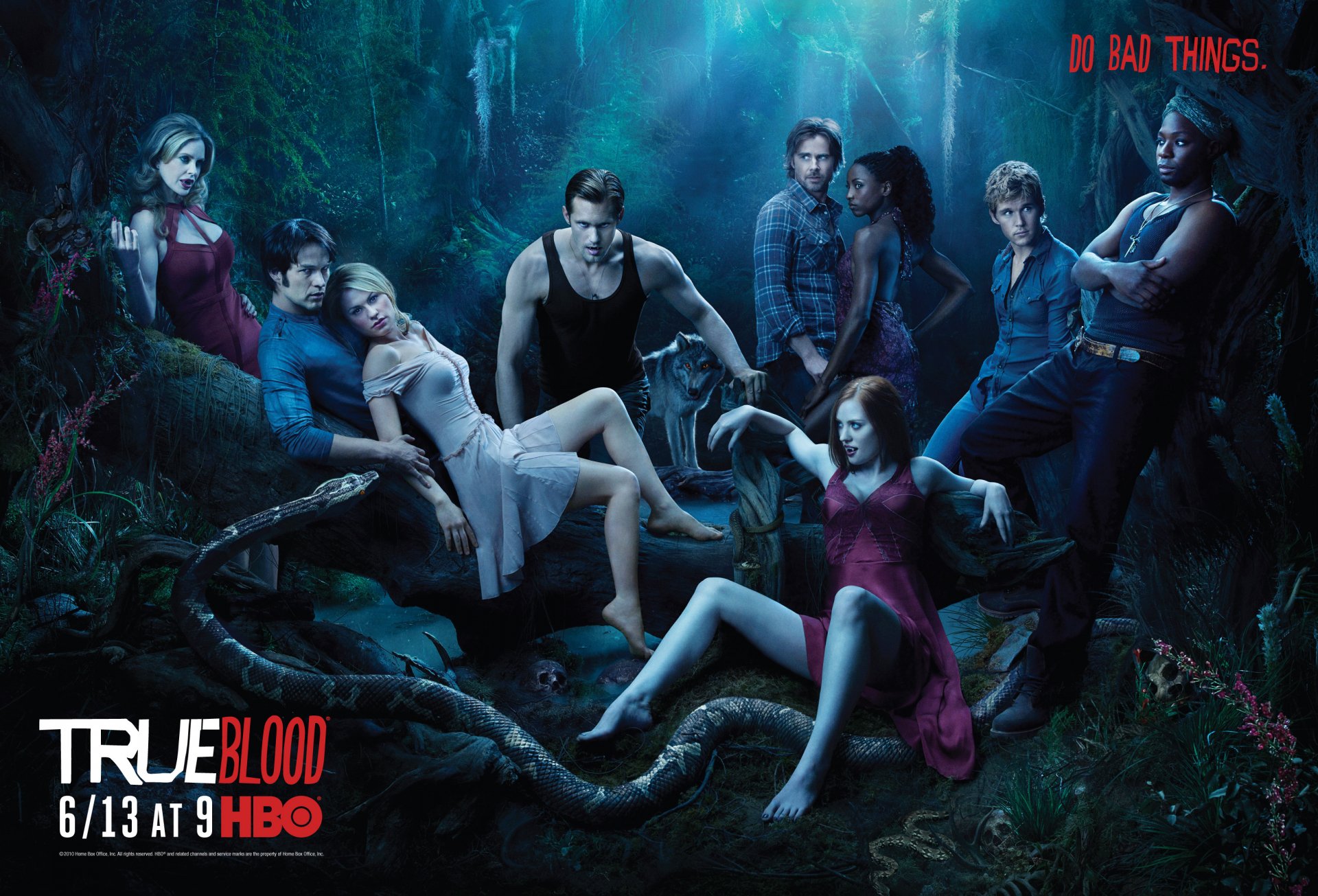 True Blood HD Wallpaper: Dive into the Dark World of Vampires