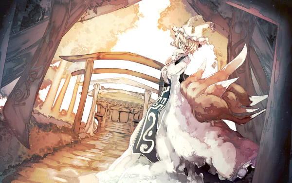 Ran Yakumo Anime Touhou HD Desktop Wallpaper | Background Image