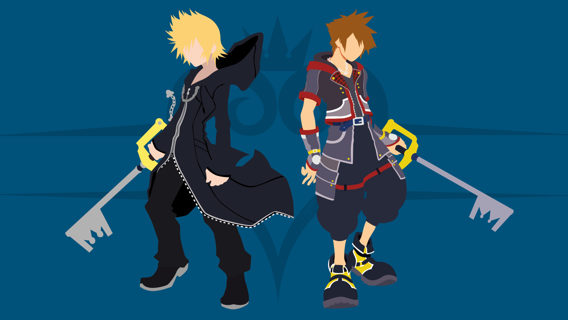 Download Keyblade Roxas (Kingdom Hearts) Sora (Kingdom Hearts) Video Game Kingdom Hearts HD Wallpaper by Linnea Eveliina