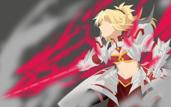Anime Fate/Grand Order Fate Series Mordred Saber of Red Saber Fate Armor Weapon Sword Blonde Minimalist HD Wallpaper | Background Image