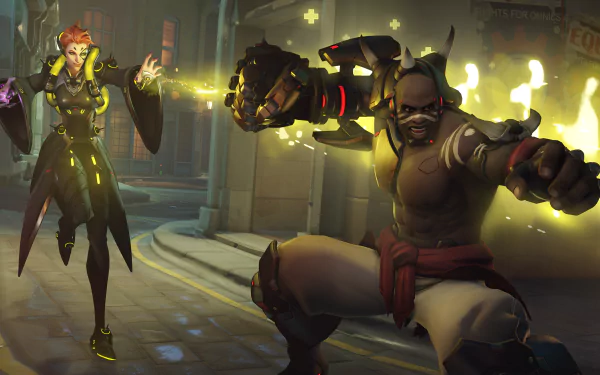 Doomfist (Overwatch) Moira (Overwatch) video game Overwatch HD Desktop Wallpaper | Background Image