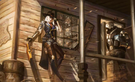 B.O.B. (Overwatch) Ashe (Overwatch) video game Overwatch HD Desktop Wallpaper | Background Image