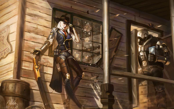 B.O.B. (Overwatch) Ashe (Overwatch) video game Overwatch HD Desktop Wallpaper | Background Image