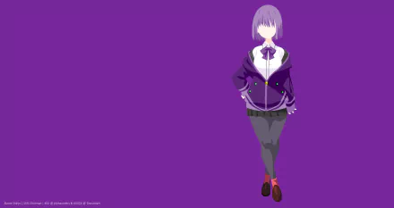 skirt purple hair Akane Shinjou Anime SSSS.Gridman HD Desktop Wallpaper | Background Image