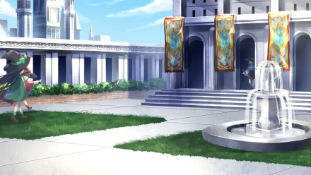 Anime building HD Desktop Wallpaper | Background Image