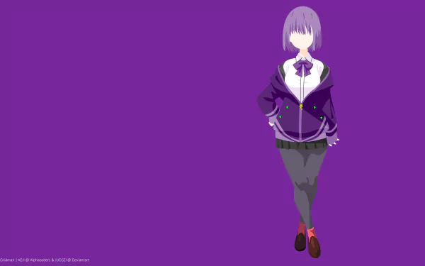 skirt purple hair Akane Shinjou Anime SSSS.Gridman HD Desktop Wallpaper | Background Image