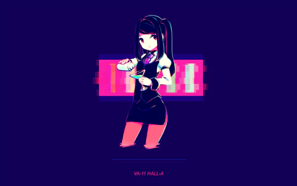Julianne Stingray video game VA-11 Hall-A: Cyberpunk Bartender Action HD Desktop Wallpaper | Background Image