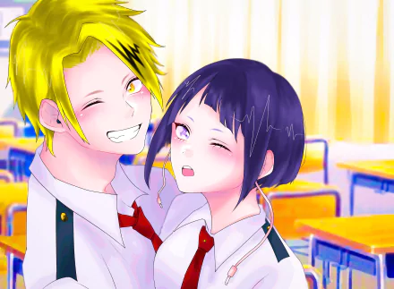 Kyōka Jirō Denki Kaminari Anime My Hero Academia HD Desktop Wallpaper | Background Image