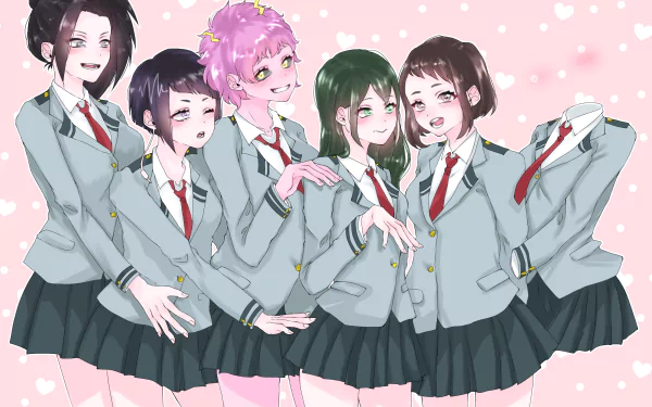 Toru Hagakure Ochaco Uraraka Tsuyu Asui Mina Ashido Kyōka Jirō Momo Yaoyorozu Anime My Hero Academia HD Desktop Wallpaper | Background Image