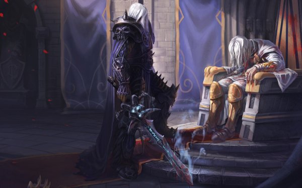 Video Game World Of Warcraft Warcraft Arthas Menethil Armor Sword Warrior Throne HD Wallpaper | Background Image