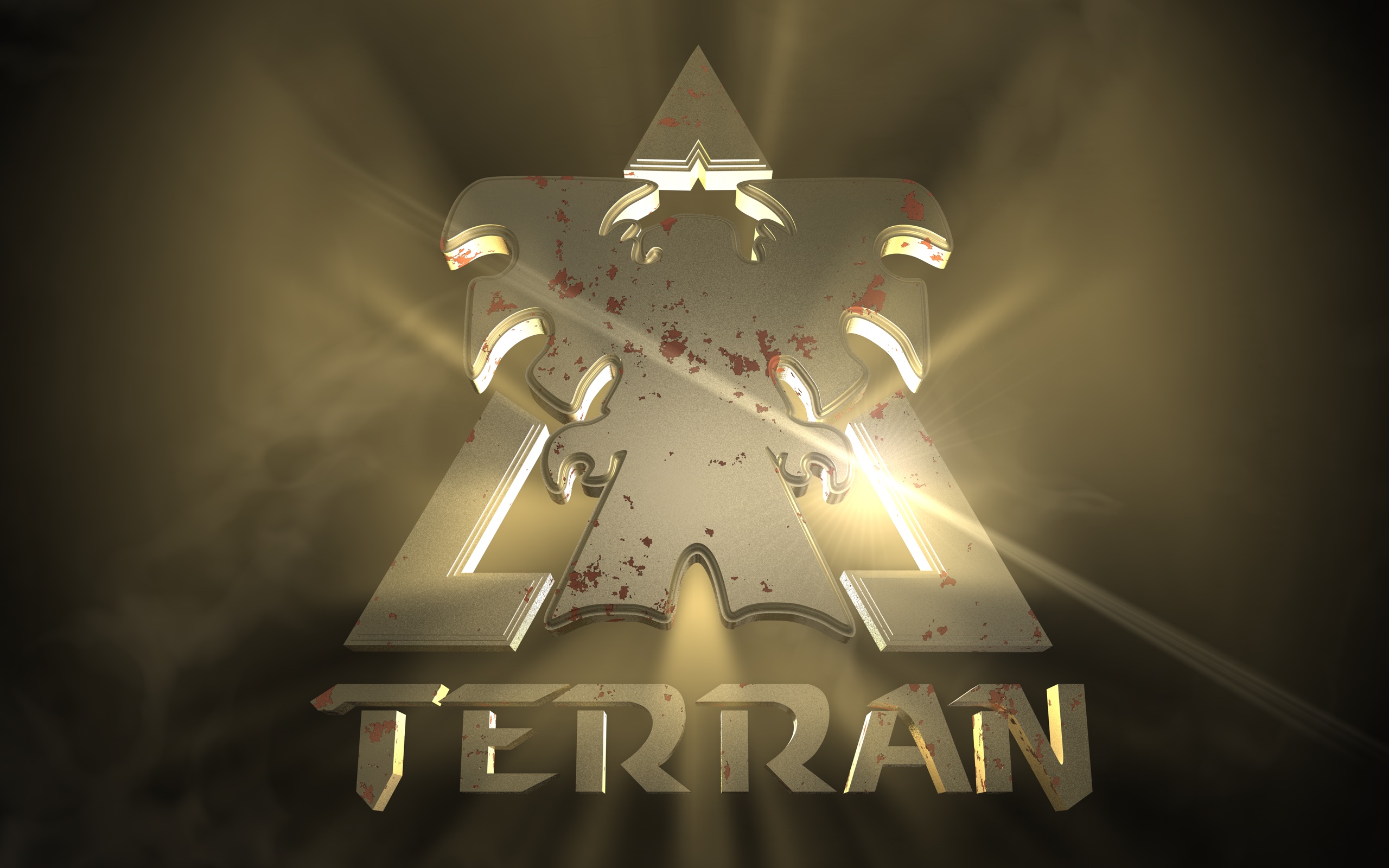 TERRAN's logo, a stunning HD desktop wallpaper crafted by Mati_3d.