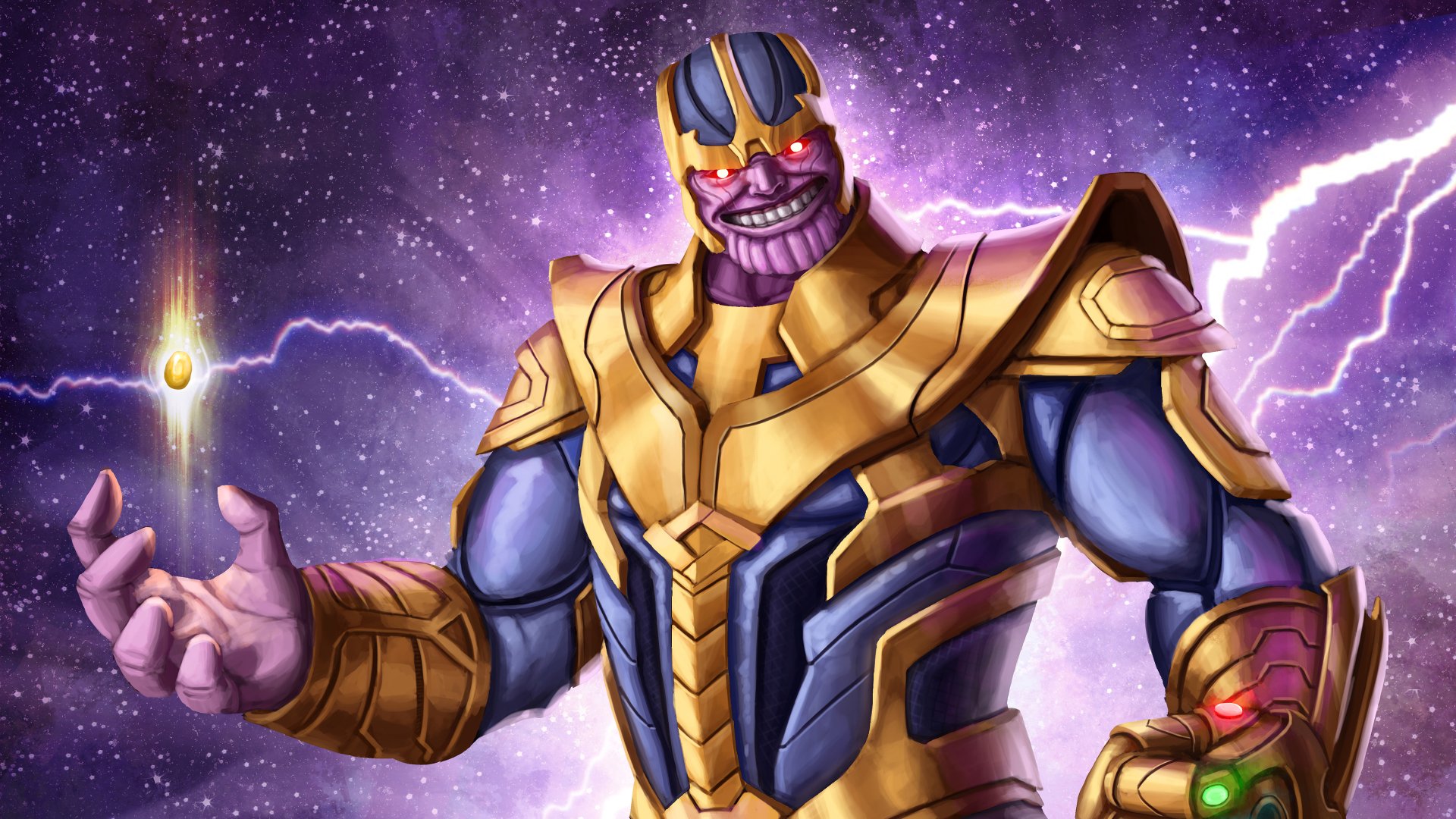 Download Comic Thanos 4k Ultra HD Wallpaper