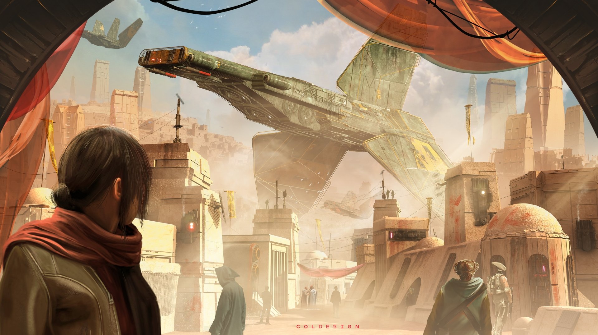 Download Town Sci Fi Spaceship 4k Ultra HD Wallpaper by Col Price ...