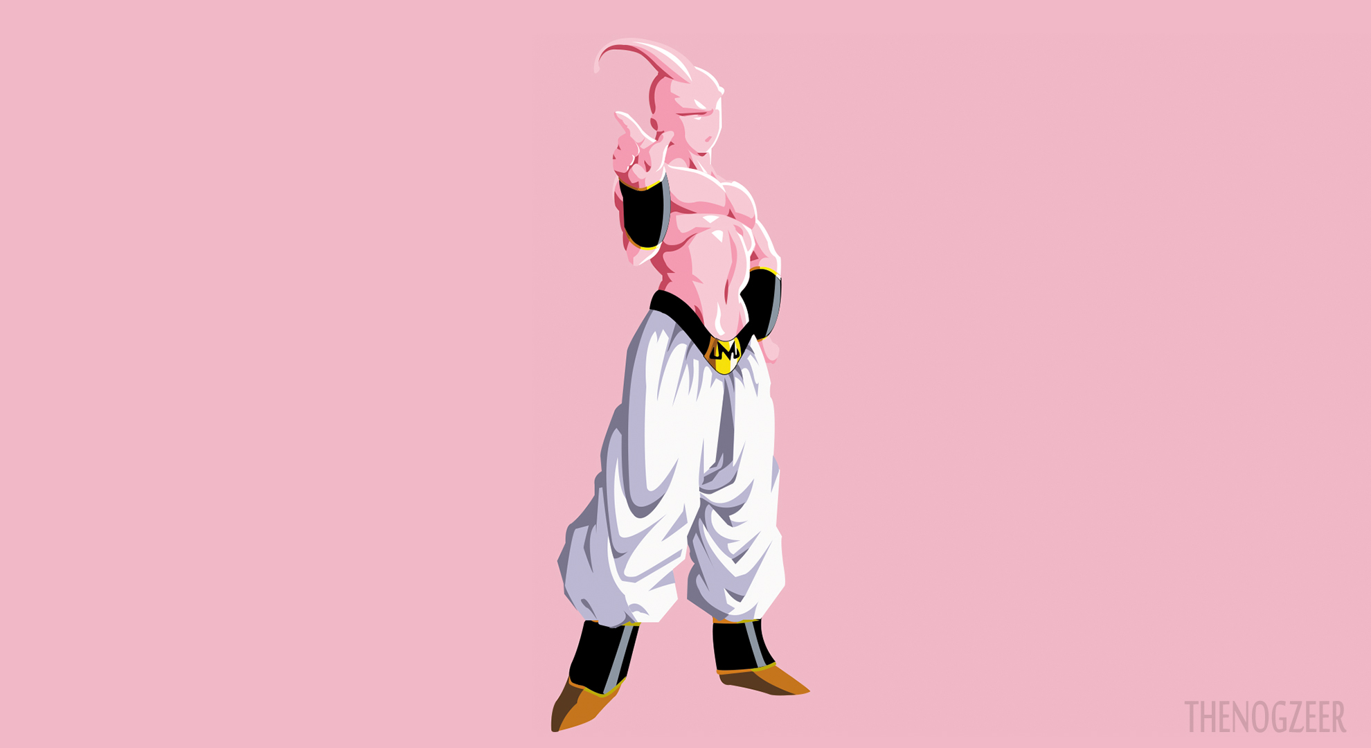 MAJIN BUU minimalist by MinimalistWallpaper