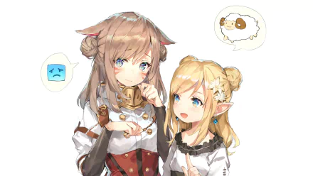 Miqo'te (Final Fantasy) Lalafell (Final Fantasy) video game Final Fantasy XIV HD Desktop Wallpaper | Background Image