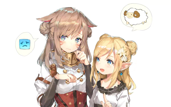 Miqo'te (Final Fantasy) Lalafell (Final Fantasy) video game Final Fantasy XIV HD Desktop Wallpaper | Background Image