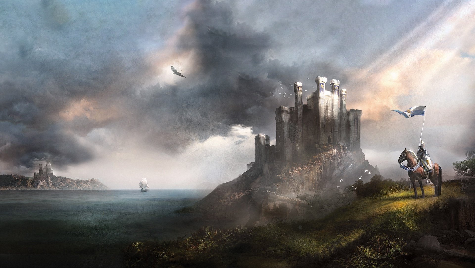 Download Knight Fantasy Castle HD Wallpaper by Magdalena Katańska