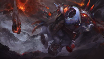 hammer eruption volcano creature fantasy wizard HD Desktop Wallpaper | Background Image