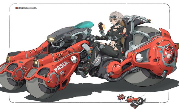 Sci Fi Cyborg Motorcycle HD Wallpaper | Background Image