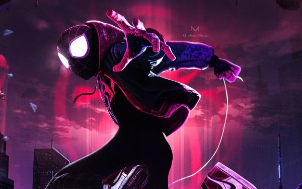 Film Spider-Man: Into The Spider-Verse Spider-Man Miles Morales Marvel Comics Superhero Fond d'écran HD | Image