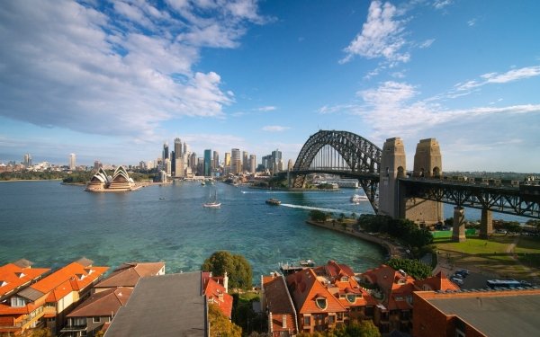 Man Made Sydney Cities Australia Sydney Harbour Bridge Sydney Opera House HD Wallpaper | Background Image