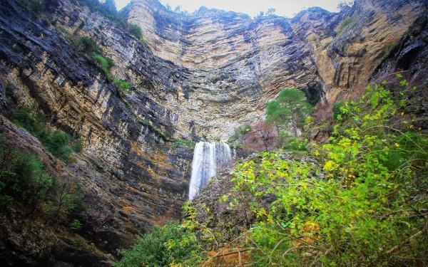 Earth Waterfall Waterfalls Nature Spain Water Vegetation Castilla la Mancha HD Wallpaper | Background Image