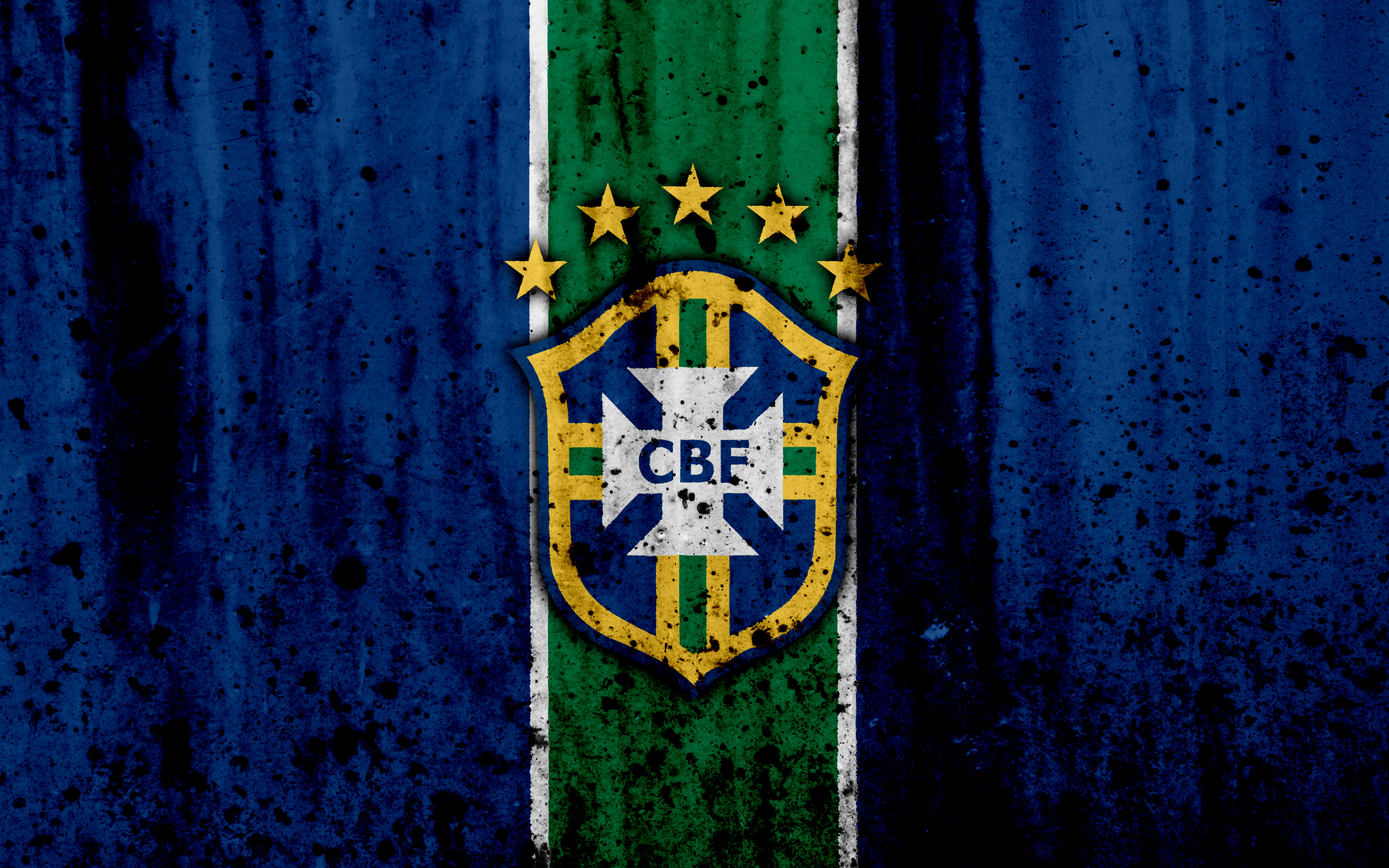 Download wallpapers Brazil national football team, logo, emblem, flag of  Brazil, football fede… | National football teams, Brazil football team,  Football team logos