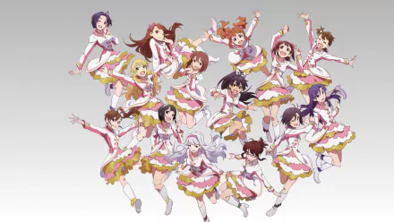 Ritsuko Akizuki Takane Shijou Mami Futami Kotori Otonashi Makoto Kikuchi Chihaya Kisaragi Hibiki Ganaha Miki Hoshii Yukiho Hagiwara Haruka Amami Ami Futami Yayoi Takatsuki Iori Minase Azusa Miura Anime The iDOLM@STER HD Desktop Wallpaper | Background Image